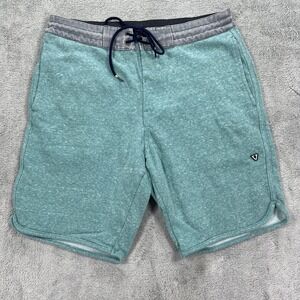 Vissla Shorts Mens S (29-30) Teal Heather Walk Shorts Hybrid Drawstring